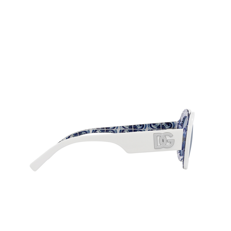 Dolce & Gabbana DG4448 Sunglasses 337155 white on blue maiolica - 3/4