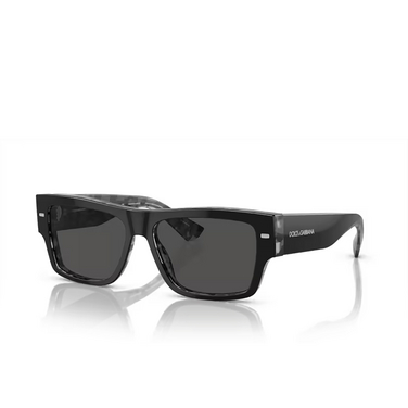 Dolce & Gabbana DG4451 Sunglasses 340387 black on grey havana - three-quarters view