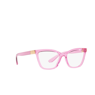 Dolce & Gabbana DG5076 Eyeglasses 3097 transparent pink - three-quarters view