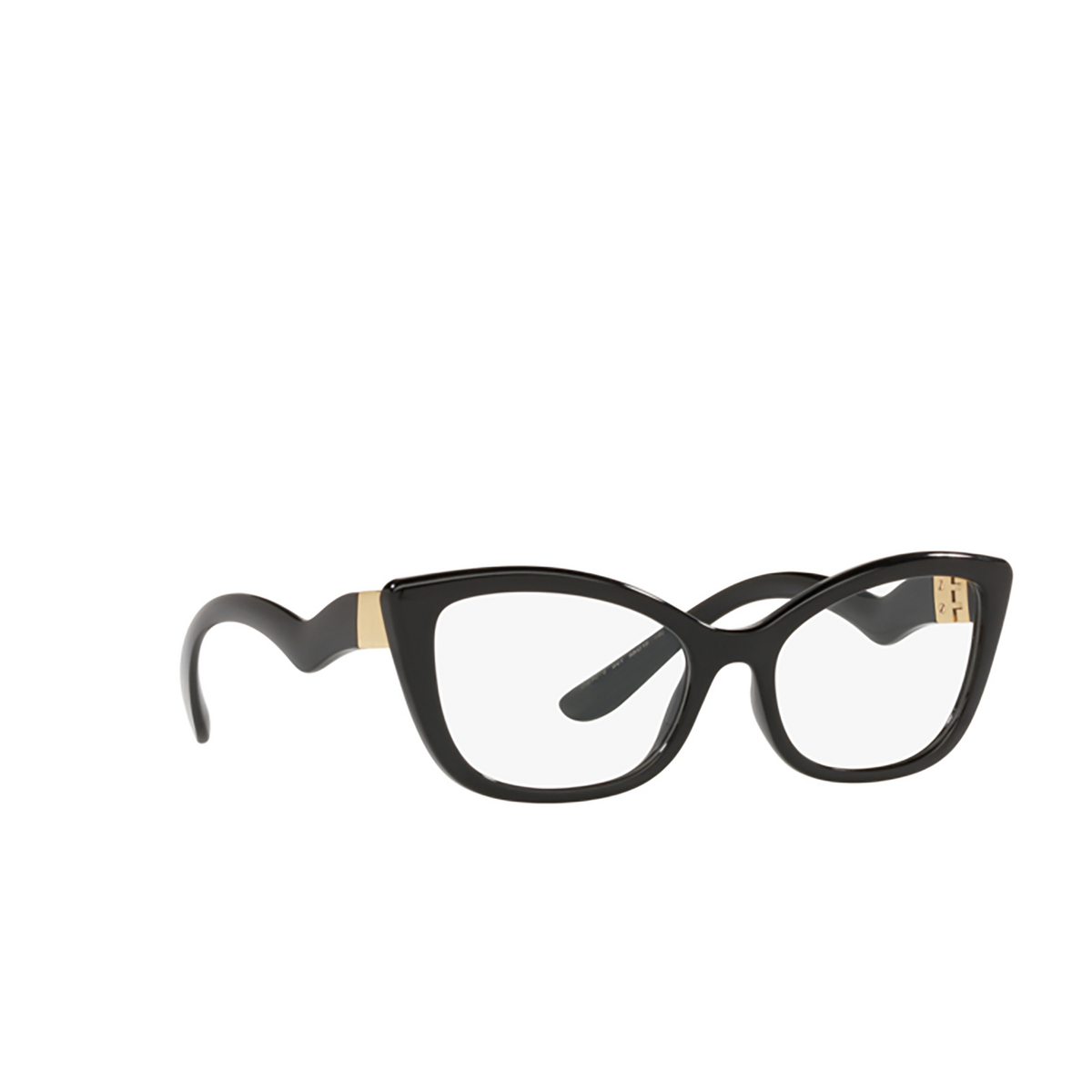 Dolce & Gabbana DG5078 Eyeglasses 501 Black - three-quarters view