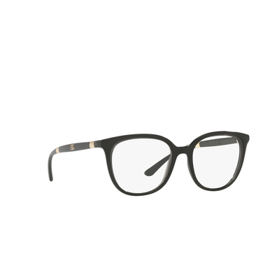 Dolce & Gabbana DG5080 Eyeglasses 3246 black/transparent black - three-quarters view