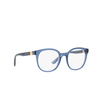 Occhiali da vista Dolce & Gabbana DG5083 3398 transparent blue - tre quarti