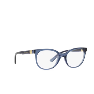 Dolce & Gabbana DG5084 Eyeglasses 3398 transparent blue - three-quarters view