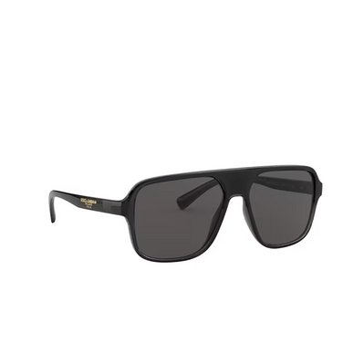 Dolce & Gabbana DG6134 Sunglasses 325787 transparent grey / black - three-quarters view