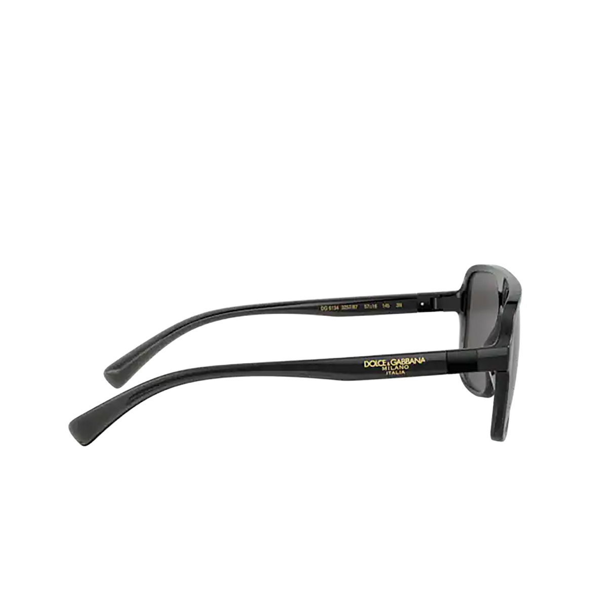 Occhiali da sole Dolce & Gabbana DG6134 325787 Transparent Grey / Black - anteprima prodotto 3/4