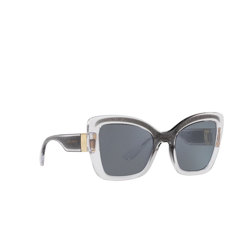 Occhiali da sole Dolce & Gabbana DG6170 33494r transparent / grey glitter - 2/4