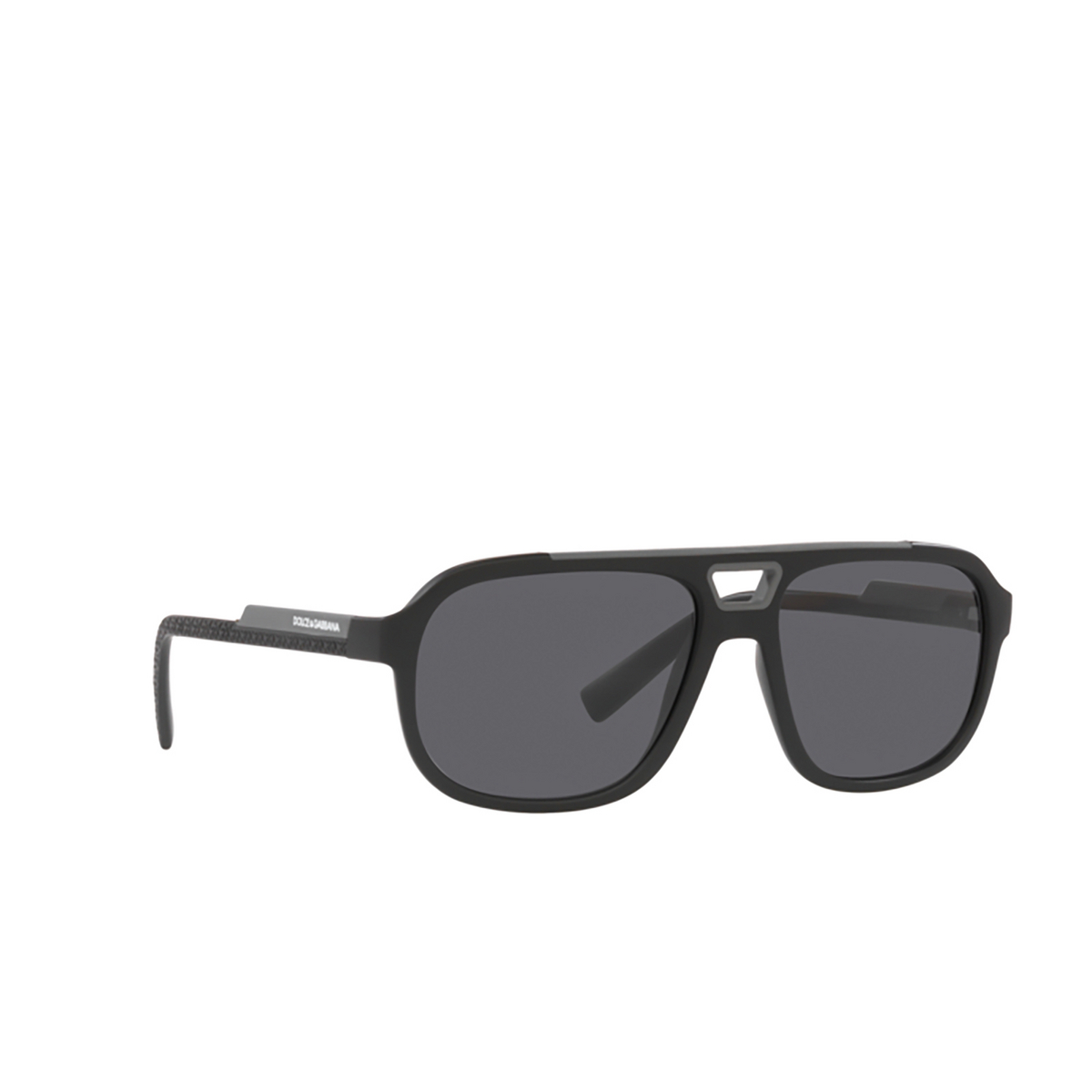 Dolce & Gabbana DG6179 Sunglasses 252581 Matte Black - three-quarters view