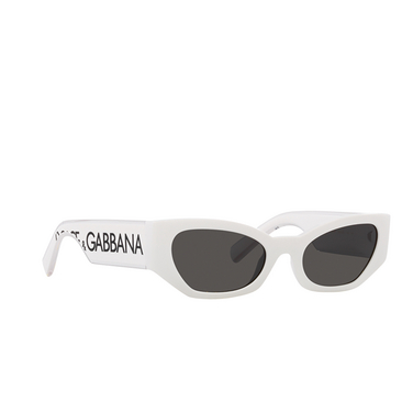 Lunettes de soleil Dolce & Gabbana DG6186 331287 white - Vue trois quarts