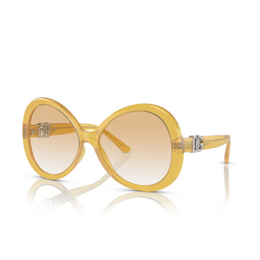 Occhiali da sole Dolce & Gabbana DG6194U 32832Q milky yellow - tre quarti