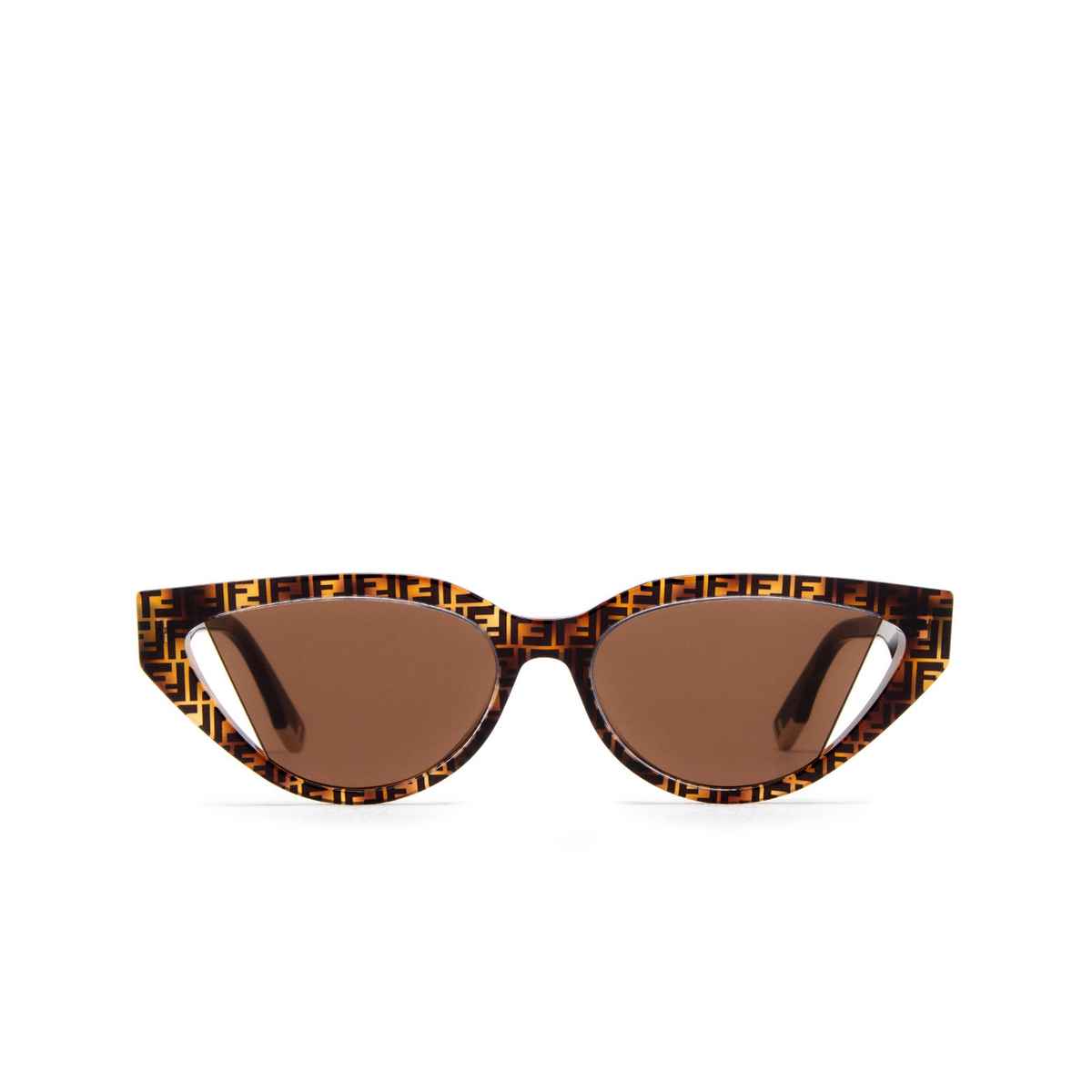 Fendi FE40009I Sunglasses 55E Brown - front view