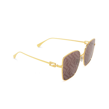 Fendi FE40013U Sonnenbrillen 30G gold - Dreiviertelansicht