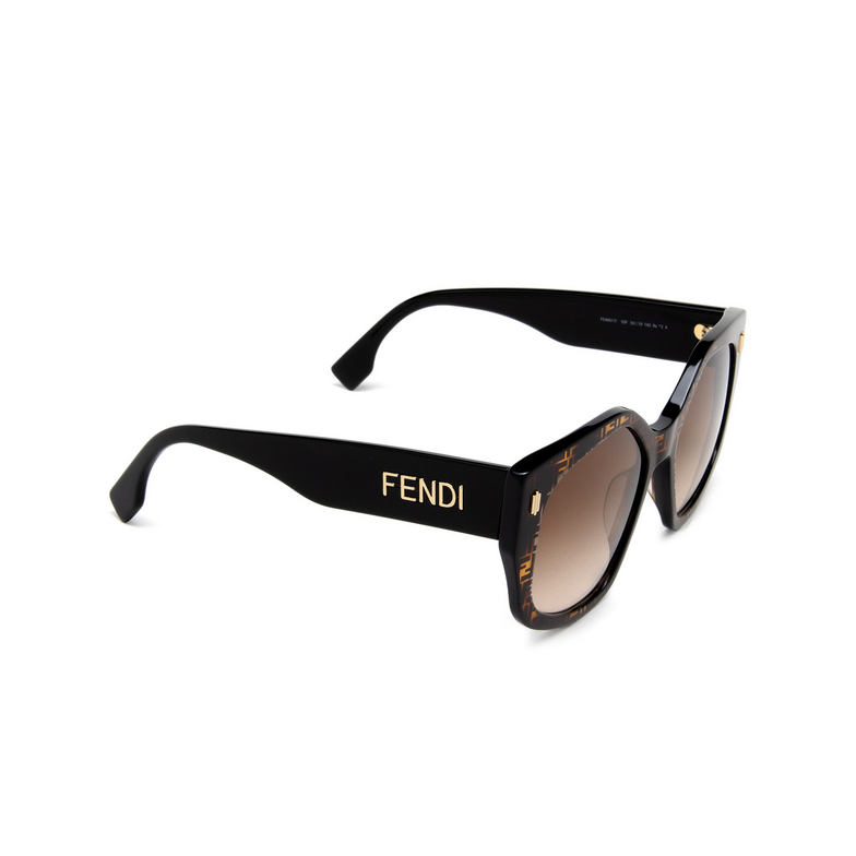 Fendi FE40017I Sunglasses 55F havana - 2/4