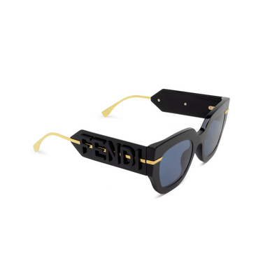 Fendi FE40097I Sunglasses 01V shiny black - three-quarters view