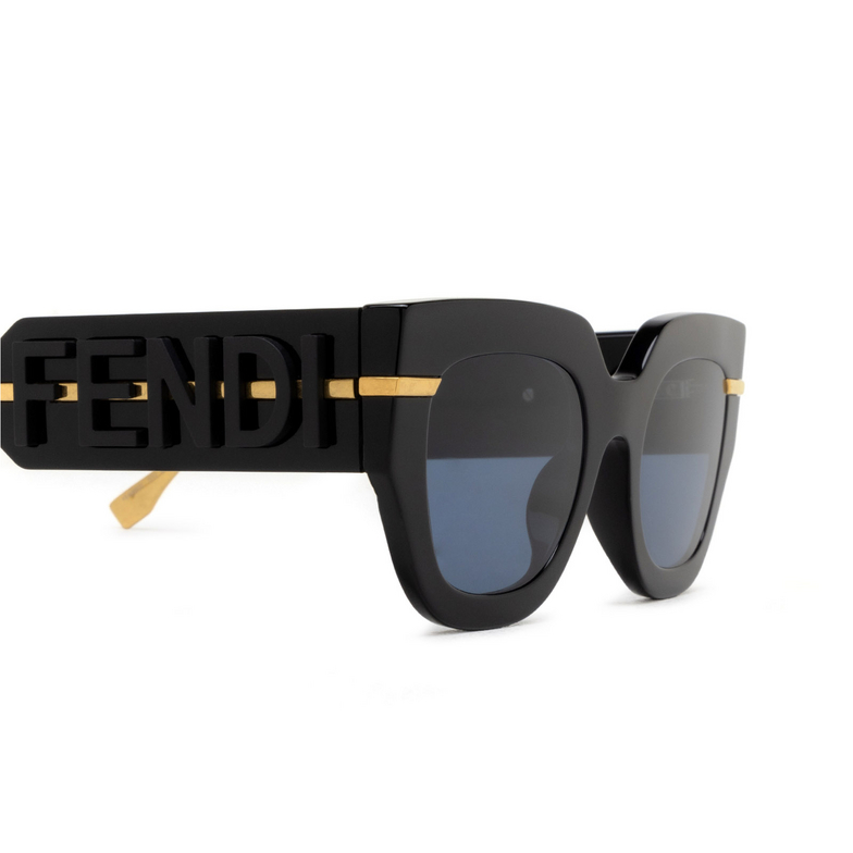 Fendi FE40097I Sunglasses 01V shiny black - 3/4