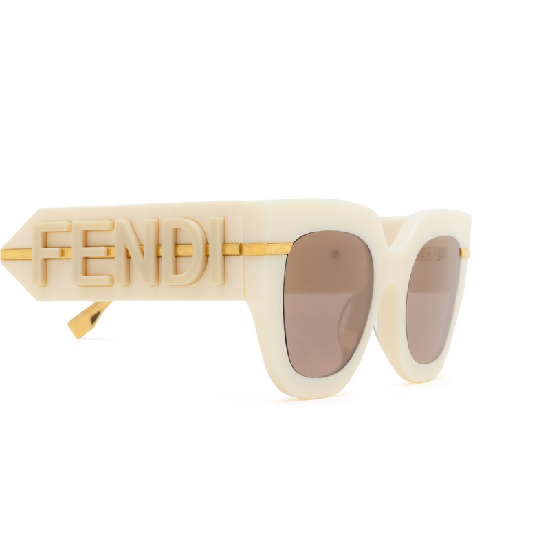 Fendi FE40097I Sunglasses 25E ivory - 3/4
