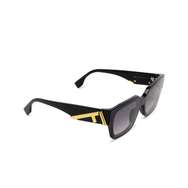 Gafas de sol Fendi FE40099I 01B shiny black - Vista tres cuartos