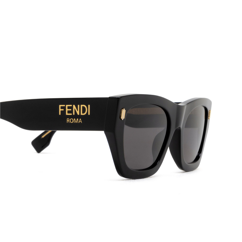 Fendi FE40100I Sunglasses 01A shiny black - 3/4