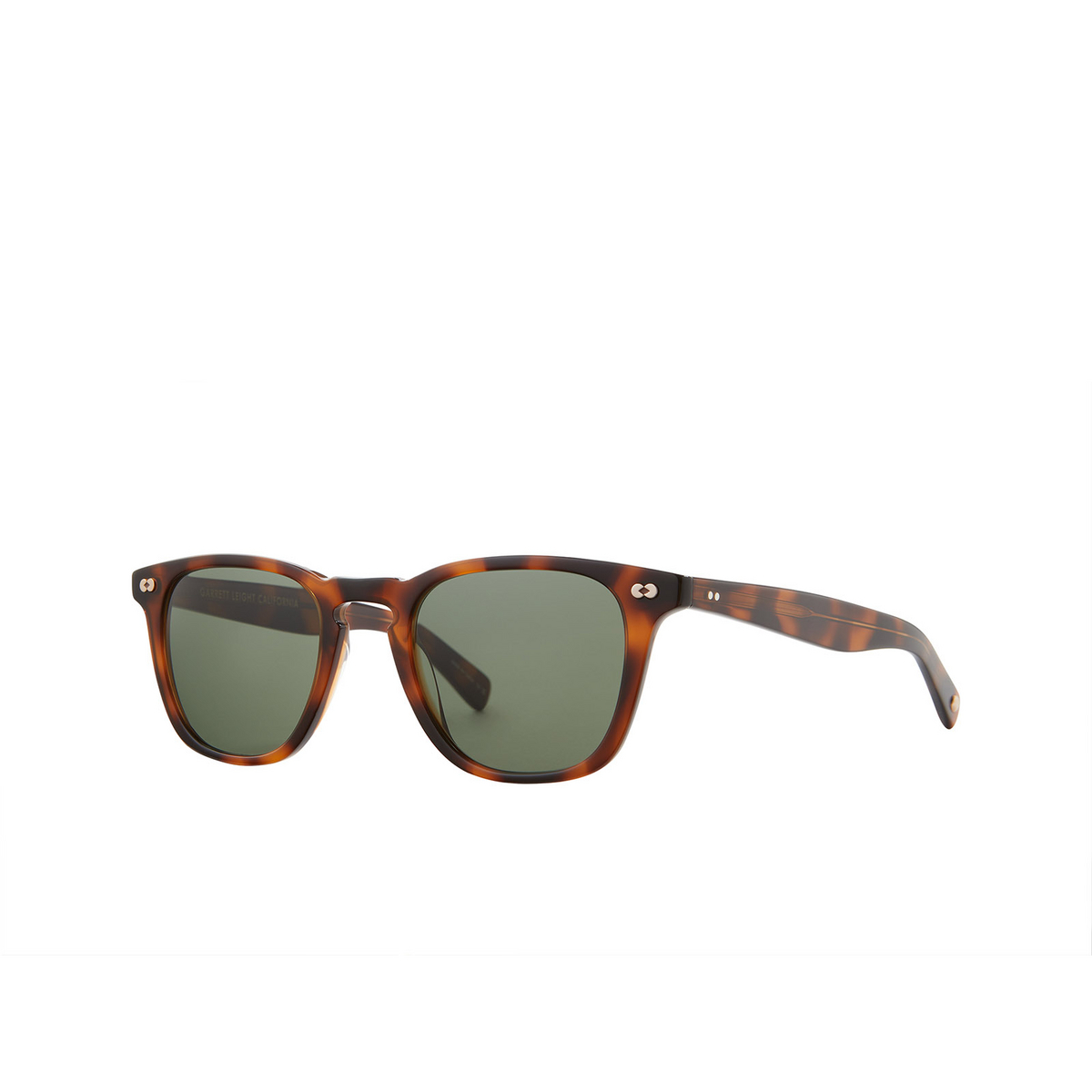 Garrett Leight BROOKS X Sunglasses SPBRNSH/PG15 Spotted Brown Shell - three-quarters view