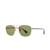 Garrett Leight CLUBHOUSE II Sunglasses G-SPBRNSH/GRN gold-spotted brown shell - product thumbnail 2/4