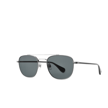 Garrett Leight CLUBHOUSE II Sunglasses sv-bk/bs silver-black - three-quarters view