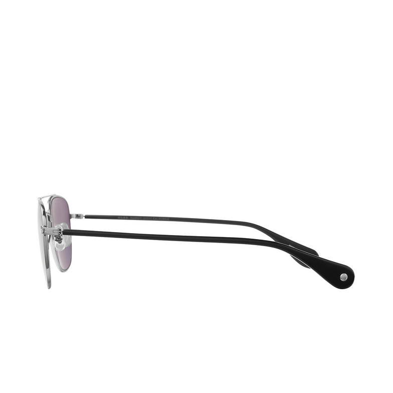 Garrett Leight CLUBHOUSE II Sunglasses SV-BK/BS silver-black - 3/4