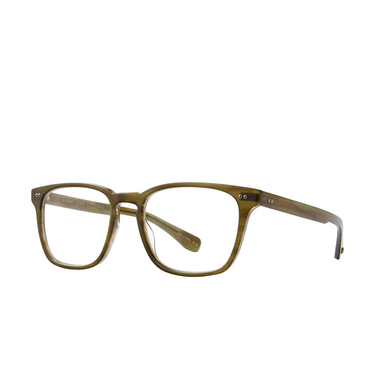 Garrett Leight EARVIN Eyeglasses MOT matte olive tortoise - three-quarters view