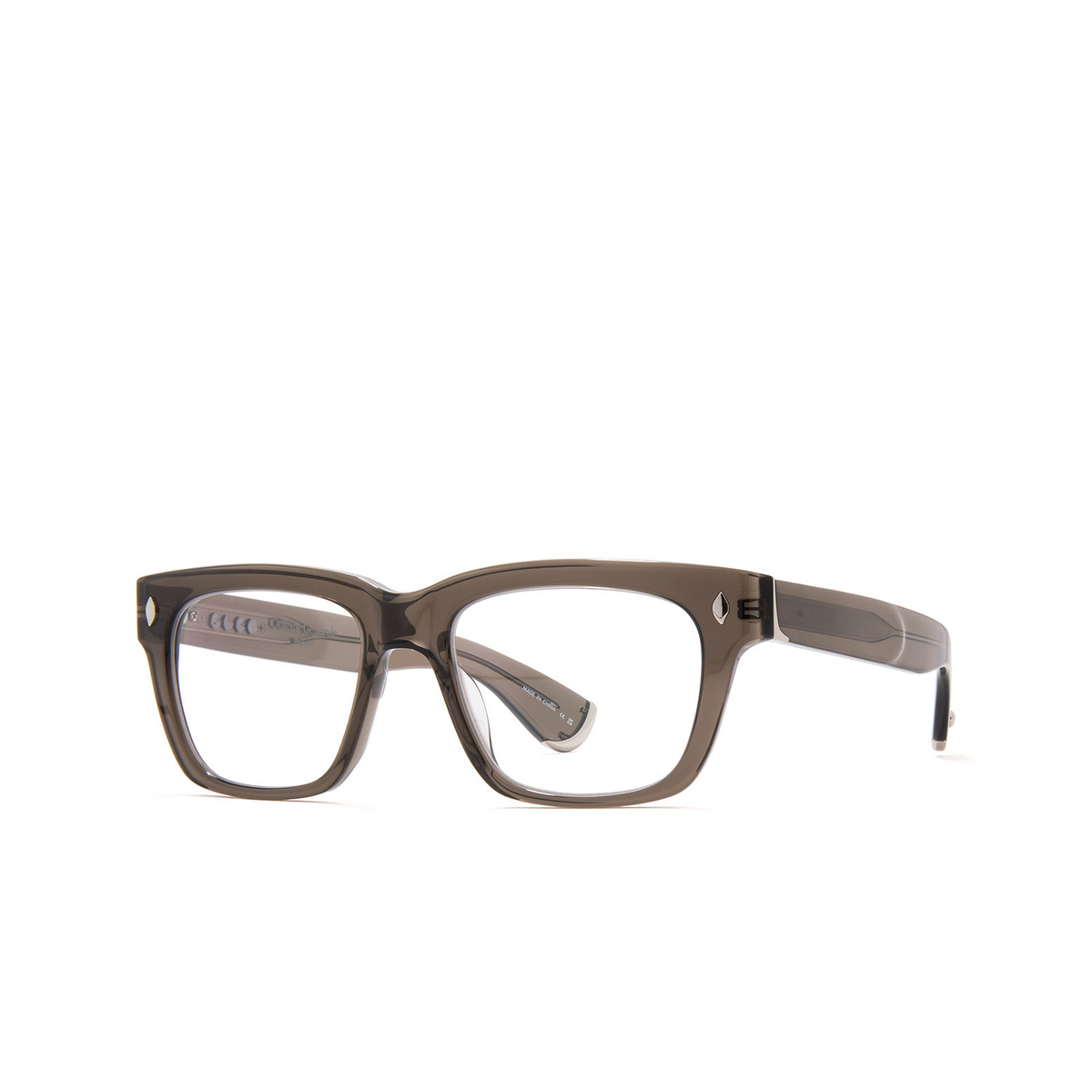 Garrett Leight GLCO X OFFICINE GÉNÉRALE Eyeglasses BLGL Black Glass - three-quarters view