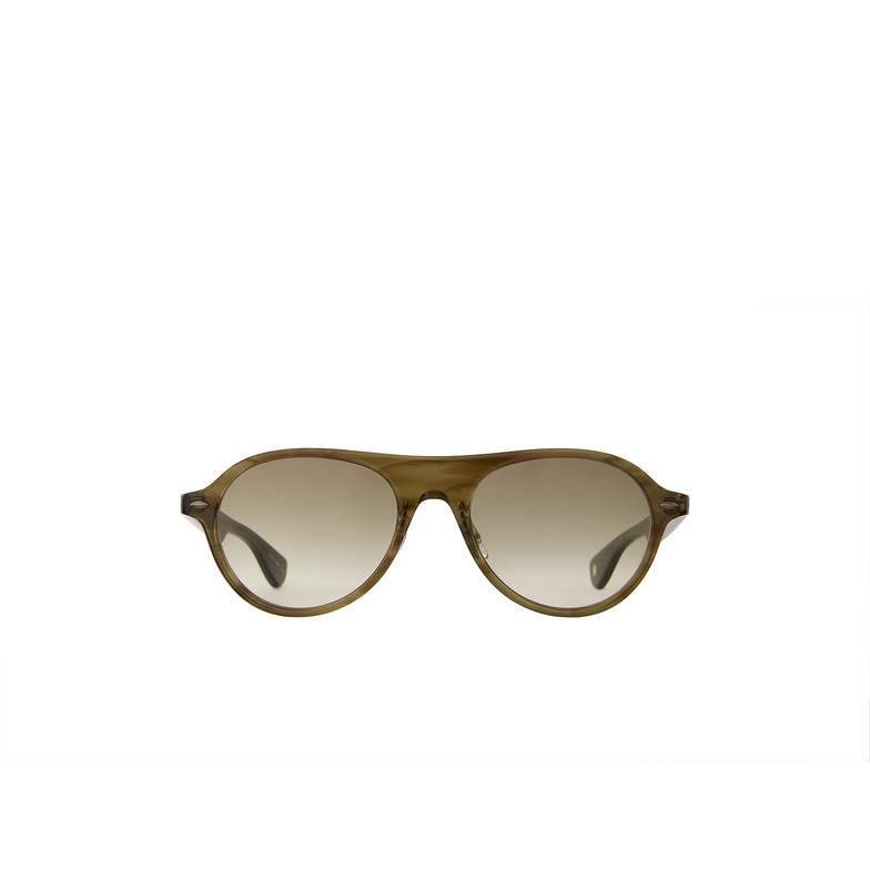 Garrett Leight LADY ECKHART Sunglasses OT/OG olive tortoise - 1/4