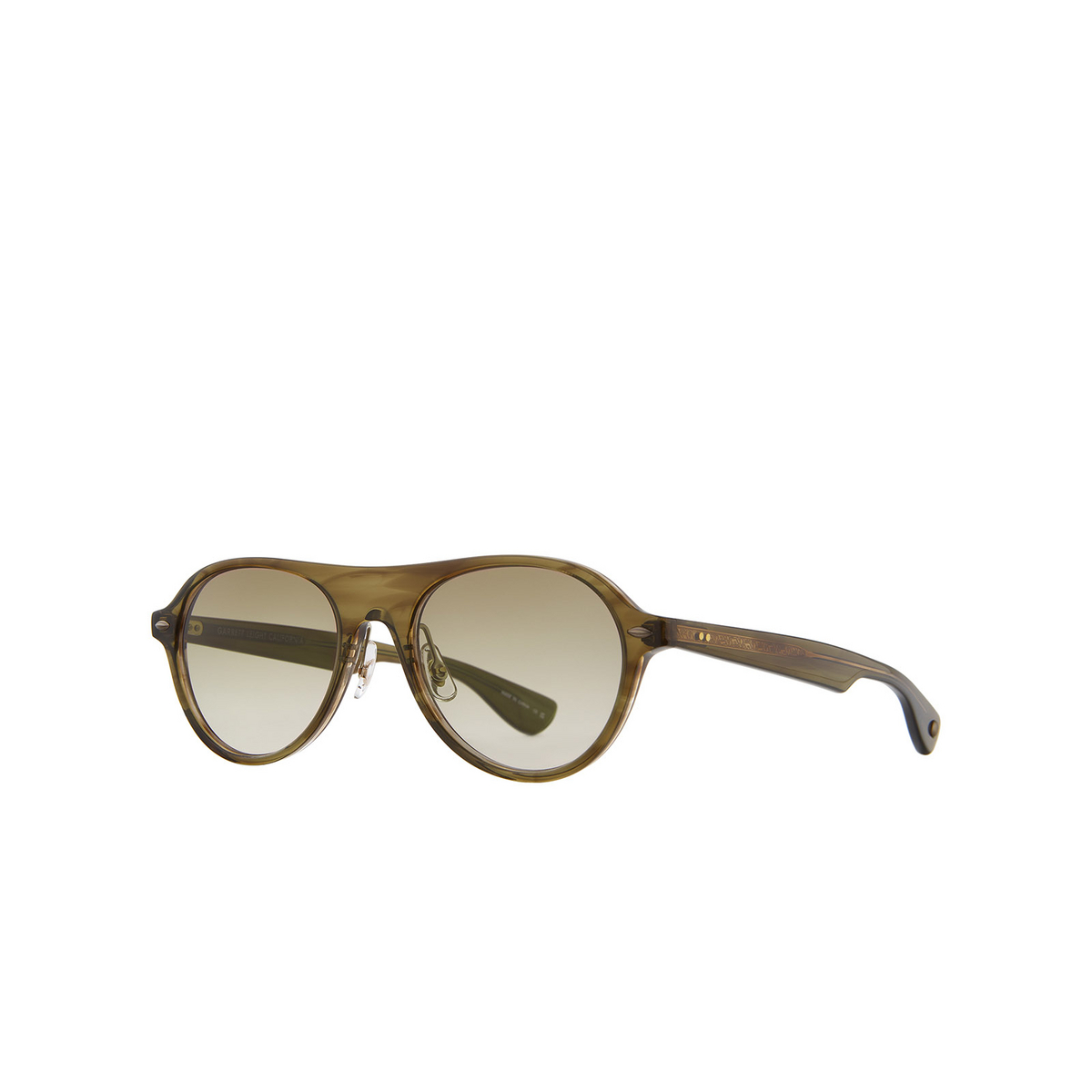 Occhiali da sole Garrett Leight LADY ECKHART OT/OG Olive Tortoise - tre quarti