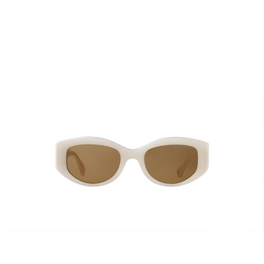Garrett Leight RETRO BIGGIE Sunglasses ecru/mag ecru - front view