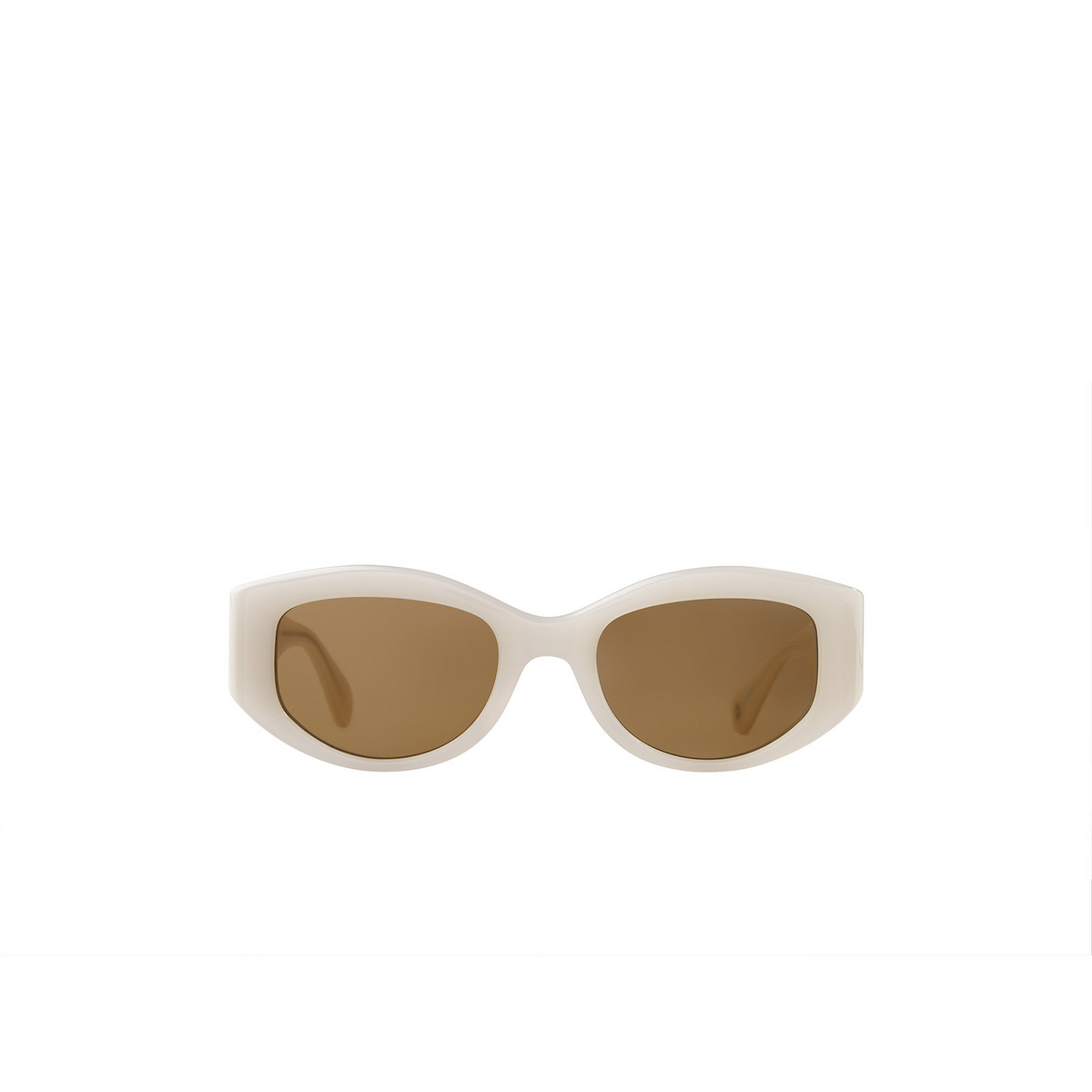 Garrett Leight RETRO BIGGIE Sunglasses ECRU/MAG Ecru - front view