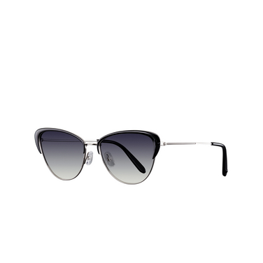Garrett Leight VISTA Sunglasses lgm-bk/sfoxg light gunmetal-black/semi-flat onyx gradient - three-quarters view