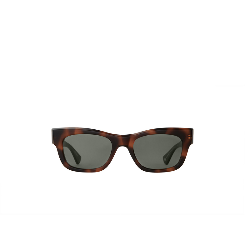Garrett Leight WOZ Sunglasses SPBRNSH/G15 spotted brown shell - 1/4