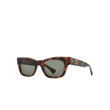 Garrett Leight WOZ Sunglasses spbrnsh/g15 spotted brown shell - three-quarters view