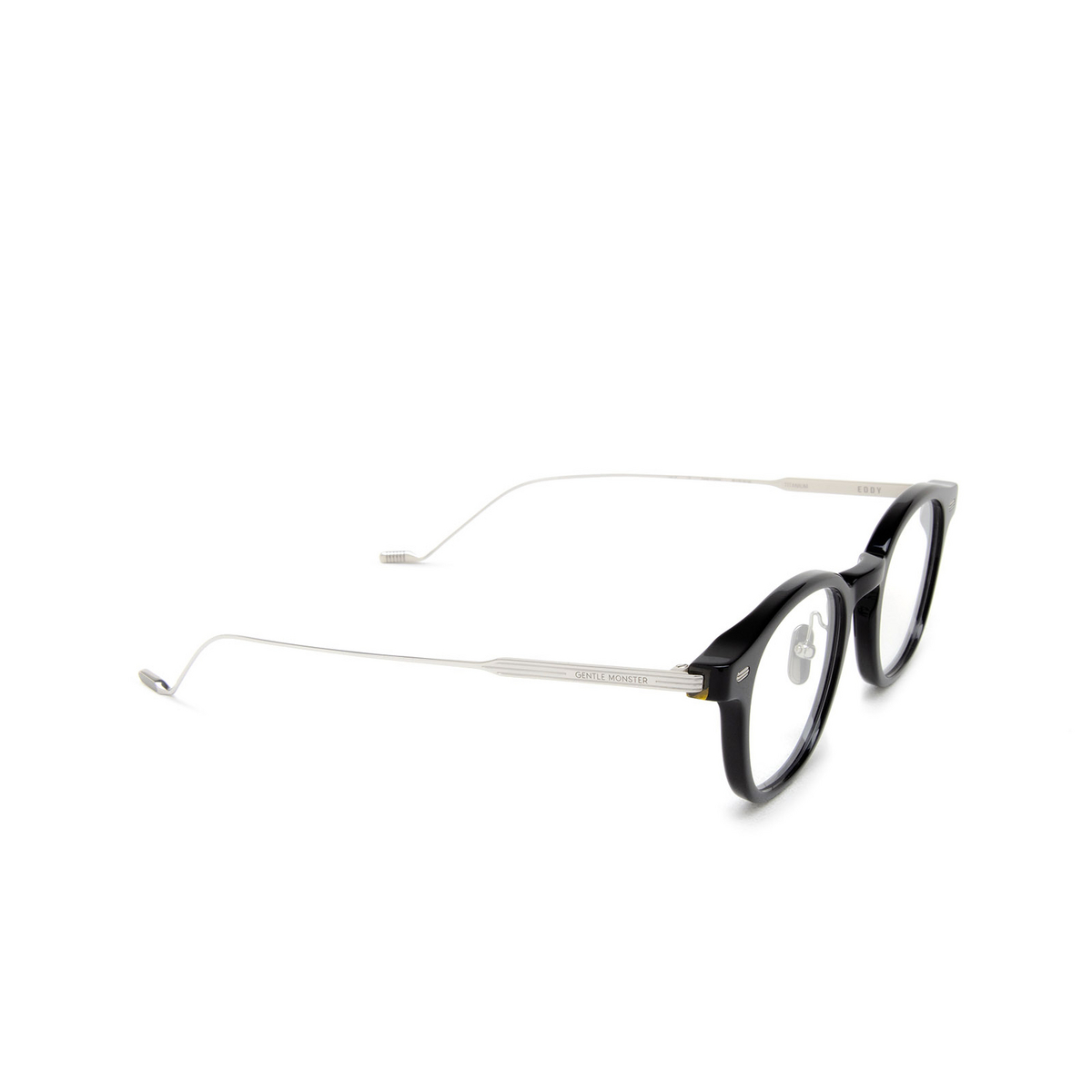 Gentle Monster EDDY Eyeglasses 01 Black - three-quarters view