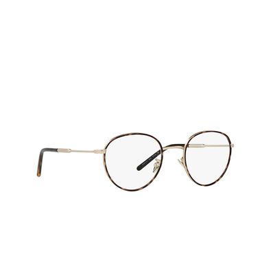 Giorgio Armani AR5111J Eyeglasses 3002 matte pale gold / havana - three-quarters view