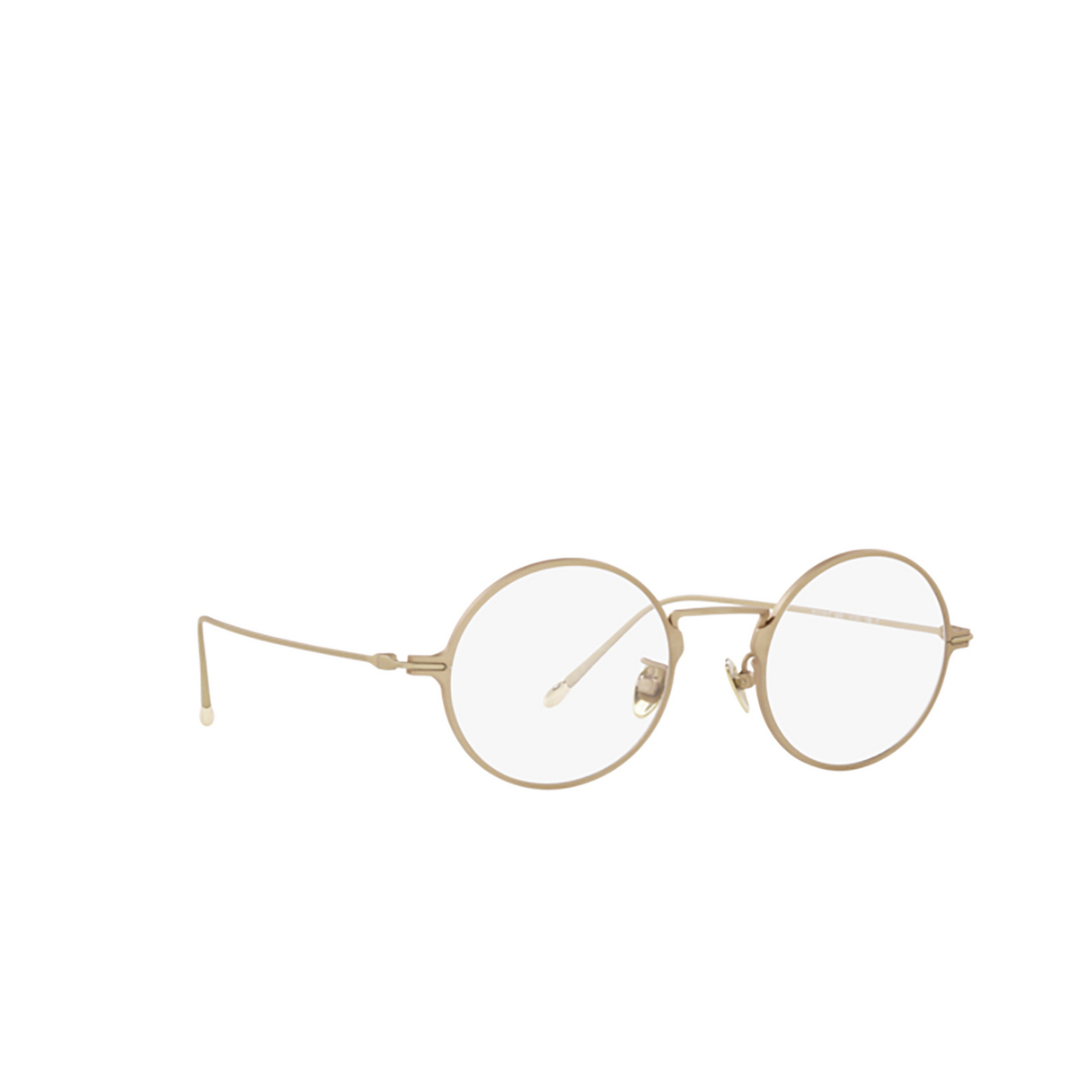 Giorgio Armani AR5125T Eyeglasses 3281 Matte Pale Gold - three-quarters view
