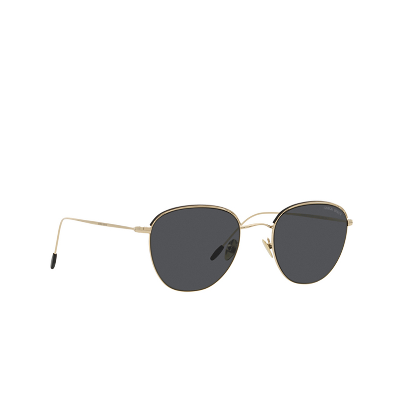 Giorgio Armani AR6048 Sunglasses 300287 pale gold / black - 2/4
