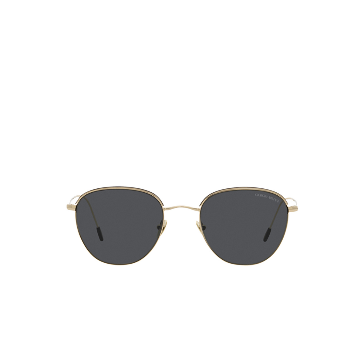 Giorgio Armani AR6048 Sunglasses 300287 Pale Gold / Black - front view