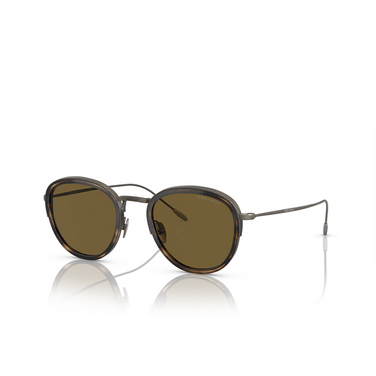 Giorgio Armani AR6068 Sunglasses 325973 brushed gunmetal - three-quarters view