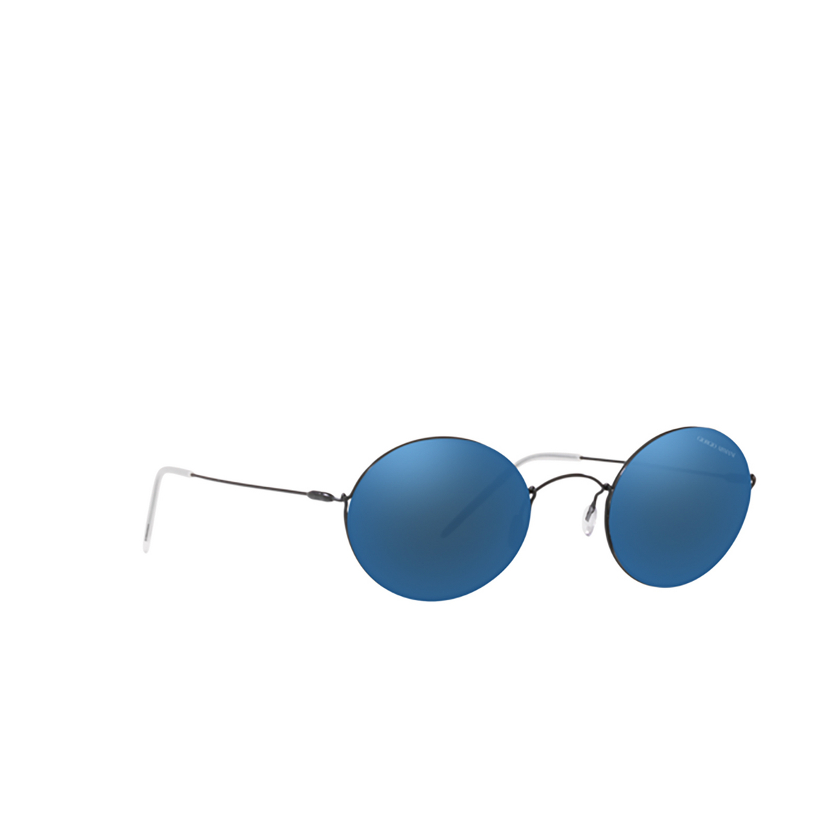 Giorgio Armani AR6115T Sunglasses 300155 Matte Black - three-quarters view