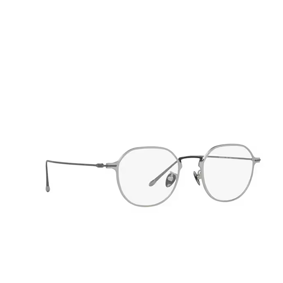 Giorgio Armani AR6138TM Eyeglasses 3346 Matte Silver - three-quarters view
