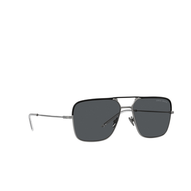 Gafas de sol Giorgio Armani AR6142 300387 matte gunmetal - Vista tres cuartos