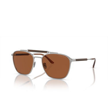 Giorgio Armani AR6149 Sunglasses 304573 matte silver - three-quarters view