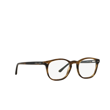 Giorgio Armani AR7074 Eyeglasses 5405 striped matte dark brown - three-quarters view