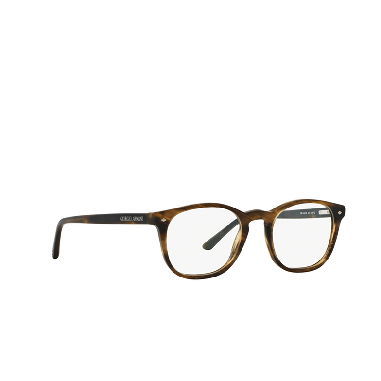 Lunettes de vue Giorgio Armani AR7074 5405 striped matte dark brown - 2/4