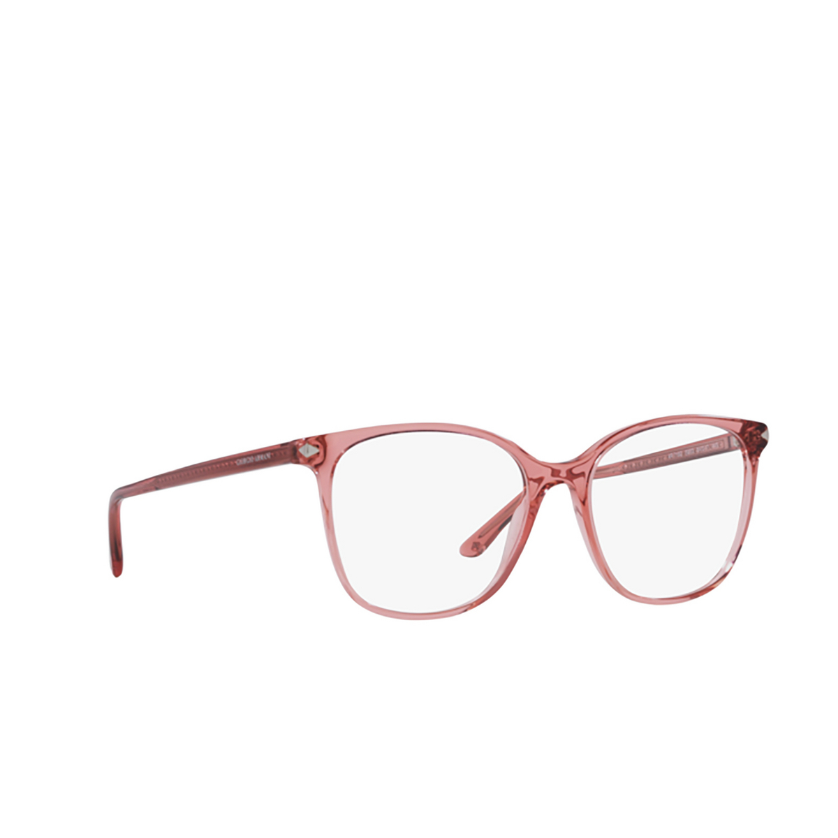 Giorgio Armani AR7192 Eyeglasses 5933 Transparent Pink - three-quarters view