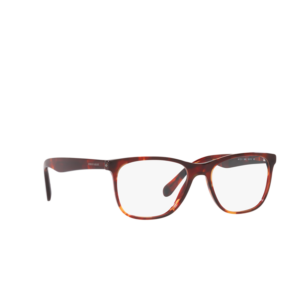 Giorgio Armani AR7211 Eyeglasses 5962 Red Havana - three-quarters view