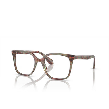 Giorgio Armani AR7217 Eyeglasses 5977 green havana - three-quarters view