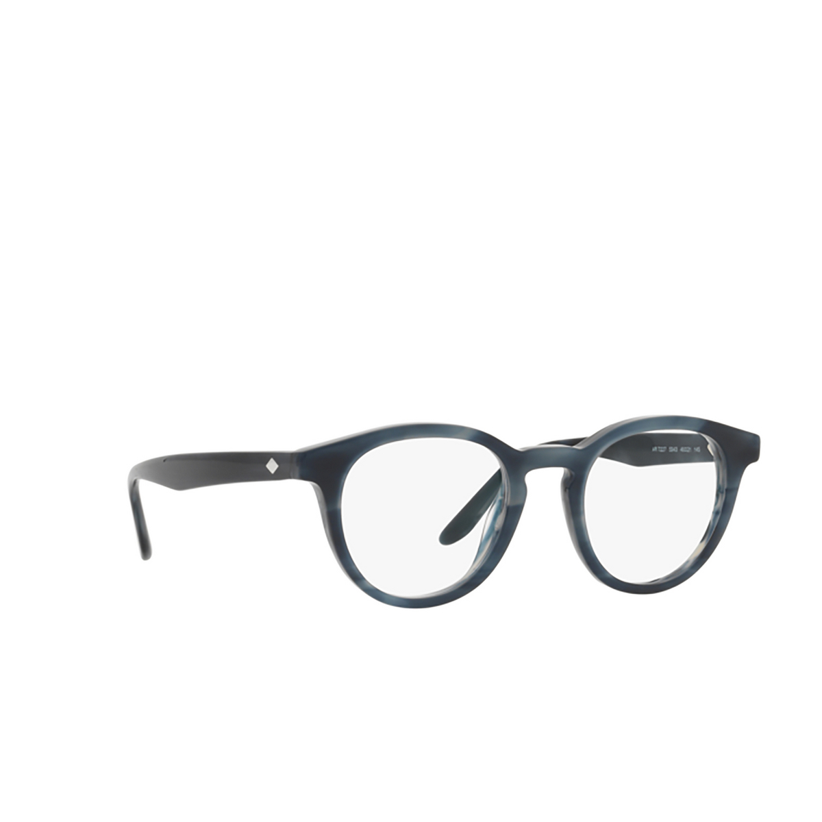 Giorgio Armani AR7227 Eyeglasses 5943 Striped Blue - three-quarters view